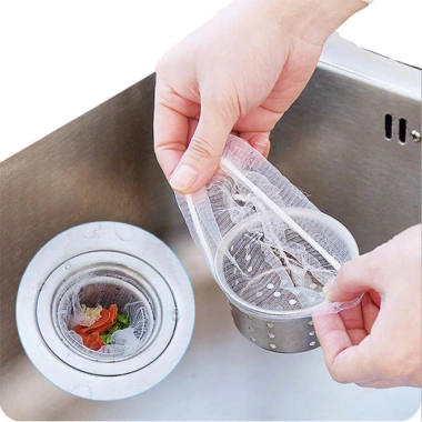 Set 500 Túi Lưới Lọc Rác Bồn Rửa Bát, Loại bỏ cặn thực phẩm, chỉ 75,999 VND 4