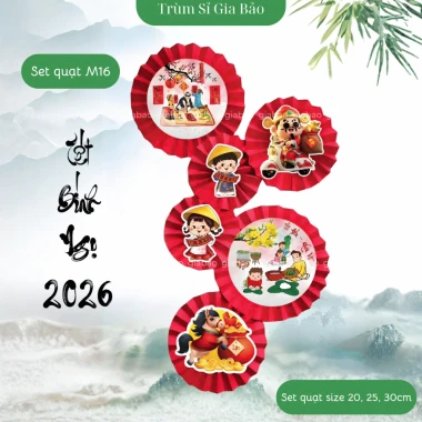 Set 6 Quạt Giấy Cờ Đỏ Sao Vàng Trang Trí Dịp Quốc Khánh. Phụ Kiện TRUNG THU 2025 Decor Cửa Kính, Quán Cafe, Phòng Khách 6 Set 6 Quạt Giấy Cờ Đỏ Sao Vàng Trang Trí Dịp Quốc Khánh. Phụ Kiện TRUNG THU 2025 Decor Cửa Kính, Quán Cafe, Phòng Khách 6