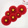 Set 6 Quạt Giấy Cờ Đỏ Sao Vàng Trang Trí Dịp Quốc Khánh. Phụ Kiện TRUNG THU 2025 Decor Cửa Kính, Quán Cafe, Phòng Khách 7