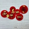 Set 6 Quạt Giấy Cờ Đỏ Sao Vàng Trang Trí Dịp Quốc Khánh. Phụ Kiện TRUNG THU 2025 Decor Cửa Kính, Quán Cafe, Phòng Khách 15