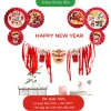 Set 6 Quạt Giấy Cờ Đỏ Sao Vàng Trang Trí Dịp Quốc Khánh. Phụ Kiện TRUNG THU 2025 Decor Cửa Kính, Quán Cafe, Phòng Khách 26