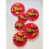 Set 6 Quạt Giấy Cờ Đỏ Sao Vàng Trang Trí Dịp Quốc Khánh. Phụ Kiện TRUNG THU 2025 Decor Cửa Kính, Quán Cafe, Phòng Khách 27