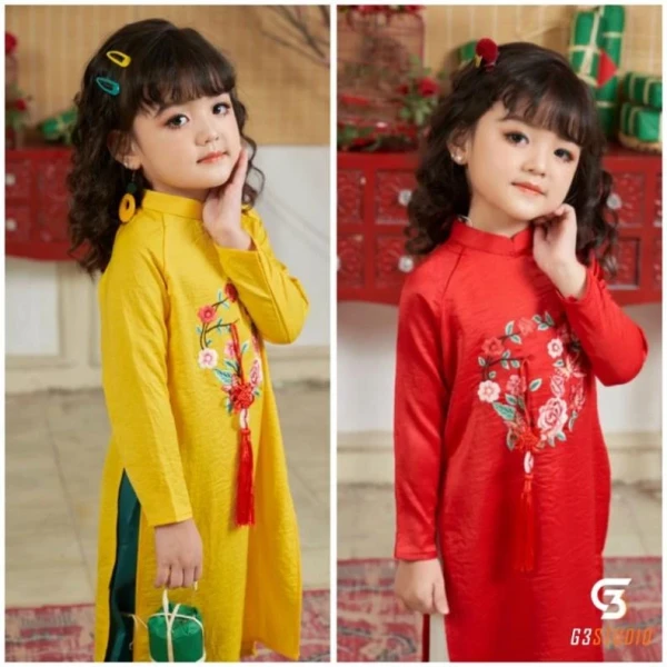 Ảnh sản phẩm Sét áo dài cách tân mẹ bé đẹp sang, chất liệu mịn nhẹ, ưu đãi 162.500