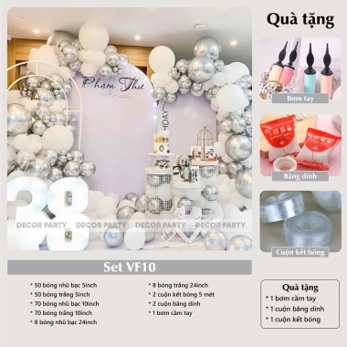 Set Cổng Bóng Trang Trí Sinh Nhật, Đám Cưới, Tiệc Tùng - Giảm Giá 119000đ 17