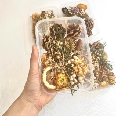 Set hộp hoa khô & trái cây khô chụp ảnh - 60.000đ, phù hợp cho cửa hàng