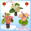 Set nguyên liệu hoa sen kẽm nhung handmade DIY trang trí nhà cửa giá rẻ chỉ 150k 3