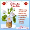 Set nguyên liệu hoa sen kẽm nhung handmade DIY trang trí nhà cửa giá rẻ chỉ 150k 4
