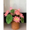 Set nguyên liệu hoa sen kẽm nhung handmade DIY trang trí nhà cửa giá rẻ chỉ 150k 10