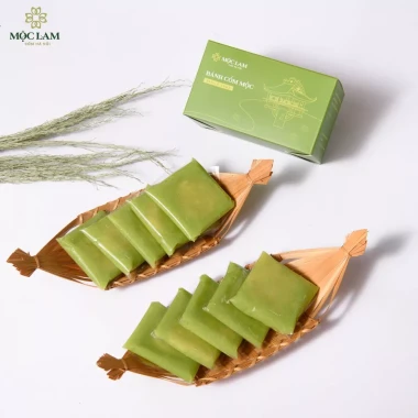 sét quà cốm- mộc lam (2h bánh cốm+cốm tươi+mứt sen +bánh chả+trà sen+giỏ tre+túi quà) 2