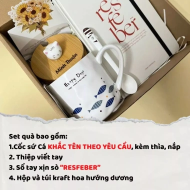Set quà tặng tốt nghiệp, sinh nhật, khắc tên, kèm sổ tay cao cấp – Giá 259.000₫