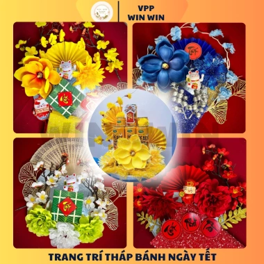 Set trang trí thập bánh nước Tết – Thu hút tài lộc, hỗ trợ bàn thờ, giá ưu đãi 27.000