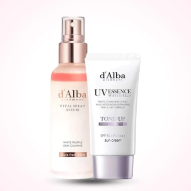 Set Xịt Khoáng D’Abla 100ml + Kem Chống Nắng D’Alba 50ml - Căng bóng, tăng tone, COD 6
