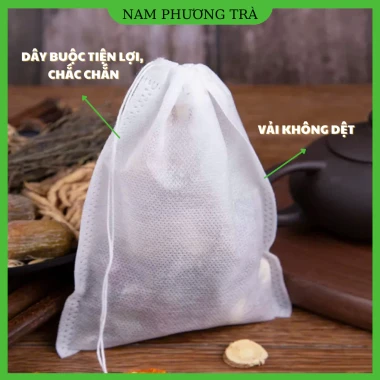 ( Sỉ ) Set 100 Túi Lọc Trà Nam Phương Loại Đẹp nhiều kích thước, túi vải không dệt dây rút để pha trà, cafe,thảo mộc 2 ( Sỉ ) Set 100 Túi Lọc Trà Nam Phương Loại Đẹp nhiều kích thước, túi vải không dệt dây rút để pha trà, cafe,thảo mộc 2