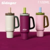 Sidagar 1.100ml Cốc Giữ Nhiệt 316 Thép Không Gỉ Lót Gốm Thể Thao Ngoài Trời