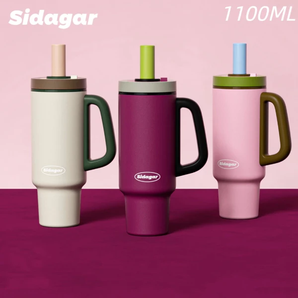 Hình ảnh sản phẩm Sidagar 1.100ml Cốc Giữ Nhiệt 316 Thép Không Gỉ Lót Gốm Thể Thao Ngoài Trời