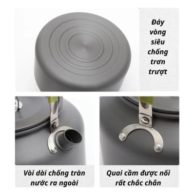 Siêu đun nước camping nhôm gọn nhẹ, dã ngoại, du lịch tiện lợi - Giảm 37000đ còn 148000đ 5 Siêu đun nước camping nhôm gọn nhẹ, dã ngoại, du lịch tiện lợi - Giảm 37000đ còn 148000đ 5
