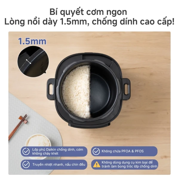 Hình ảnh sản phẩm Simplus Nồi áp suất điện Nồi cơm điện Dung Tích 6L