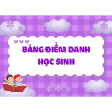 Sổ ghi bảng điểm danh học sinh 50 tờ A4 giấy 80gsm - Giá gốc 44,800 - Giảm còn 35,000