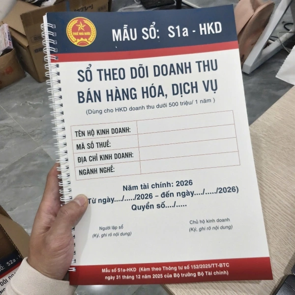 Hình ảnh sản phẩm Sổ S1a / S2a - HKD 2.026 , Sổ Theo Dõi Doanh Thu Bán Hàng Hóa , Dịch Vụ Cho Hộ Kinh Doanh Cá Nhân Kinh Doanh 2.026