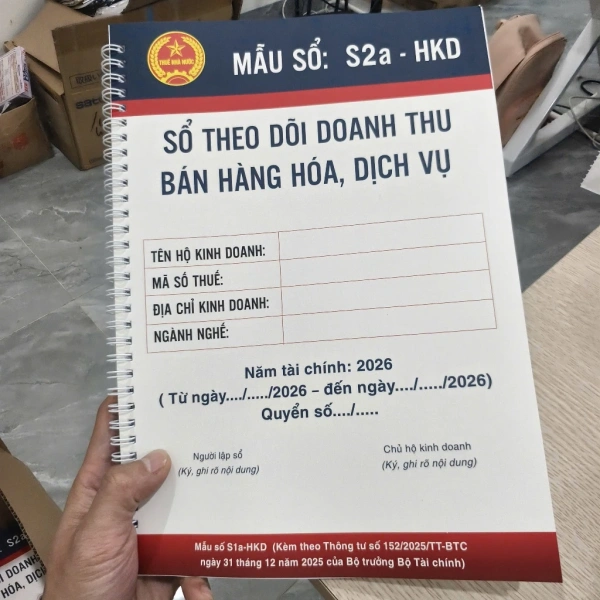Hình ảnh sản phẩm Sổ S1a / S2a - HKD 2.026 , Sổ Theo Dõi Doanh Thu Bán Hàng Hóa , Dịch Vụ Cho Hộ Kinh Doanh Cá Nhân Kinh Doanh 2.026