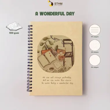 Sổ Tay Bìa Cứng Minh Họa Độc Quyền 132 Trang - Giảm 14524đ - STHM Stationery 18 Sổ Tay Bìa Cứng Minh Họa Độc Quyền 132 Trang - Giảm 14524đ - STHM Stationery 18