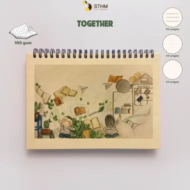 Sổ Tay Bìa Cứng Minh Họa Độc Quyền 132 Trang - Giảm 14524đ - STHM Stationery 27 Sổ Tay Bìa Cứng Minh Họa Độc Quyền 132 Trang - Giảm 14524đ - STHM Stationery 27