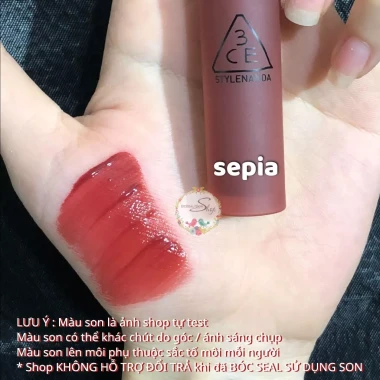 Son Tint 3CE Lâu Trôi Không Lem - Sepia Laydown Casual Affair Giá Chỉ 262680đ 5 Son Tint 3CE Lâu Trôi Không Lem - Sepia Laydown Casual Affair Giá Chỉ 262680đ 5