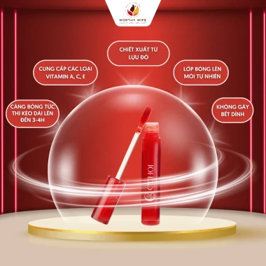 Son Tint Lựu Đỏ C'Choi Fresh Punica - Lớp Bóng Tự Nhiên Dưỡng Ẩm Bền Màu 227k 4 Son Tint Lựu Đỏ C'Choi Fresh Punica - Lớp Bóng Tự Nhiên Dưỡng Ẩm Bền Màu 227k 4