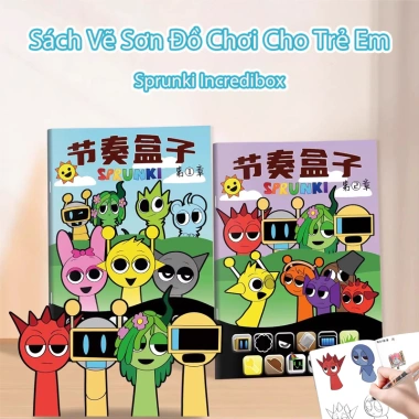 Sprunki Incredibox - Sổ Theo Dõi Sách Tô Màu, Vẽ Người Mới Bắt Đầu cho Trẻ Em