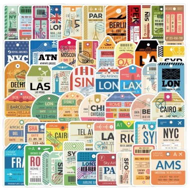 Sticker Chống Nước Du Lịch - Tem Tag Dán Mũ Bảo Hiểm Vali Laptop Giá Rẻ 2