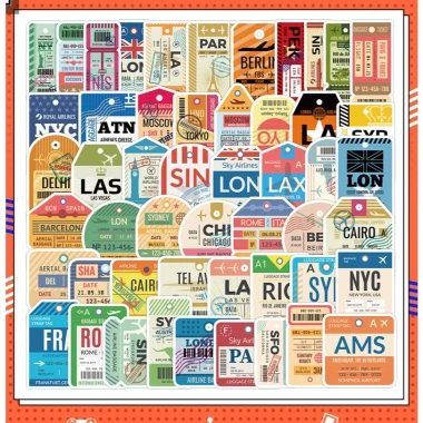 Sticker Chống Nước Du Lịch - Tem Tag Dán Mũ Bảo Hiểm Vali Laptop Giá Rẻ 3