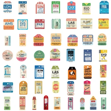 Sticker Chống Nước Du Lịch - Tem Tag Dán Mũ Bảo Hiểm Vali Laptop Giá Rẻ 5