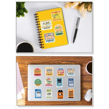 Sticker Chống Nước Du Lịch - Tem Tag Dán Mũ Bảo Hiểm Vali Laptop Giá Rẻ 7