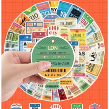Sticker Chống Nước Du Lịch - Tem Tag Dán Mũ Bảo Hiểm Vali Laptop Giá Rẻ 10