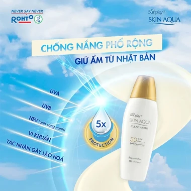 Sữa Chống Nắng Dưỡng Trắng Cho Da Dầu Sunplay Skin Aqua Clear White SPF50 Giá Tốt 105000đ 4