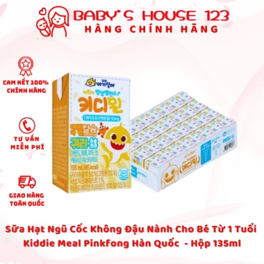 Sữa Hạt Yến Mạch Không Đậu Nành Pinkfong Kiddiemeal 135ml - Hỗ Trợ Chiều Cao, Giá 459.999 VNĐ