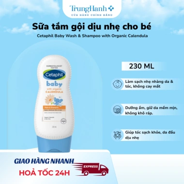 Sữa Tắm Gội Cho Bé Cetaphil Baby Wash & Shampoo Dịu Lành Calendula Giá Tốt 171k 2