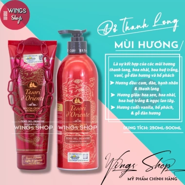 Sữa tắm Tesori d Oriente trắng da, cấp ẩm, hương nước hoa cao cấp 250ml 500ml Giá 205.000 Wings Shop