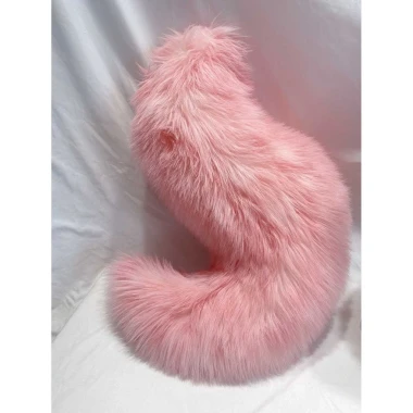 Tai Cáo Hồng Headband kèm Đuôi Fluffy Điều Chỉnh Tai Sang Trọng Lớn Phụ kiện Cosplay Hoạt Hình