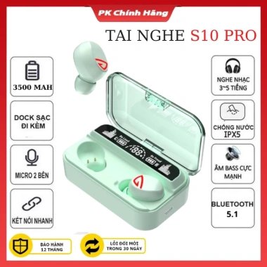 Tai nghe bluetooth gaming S10- KY88 / KY5 MINI Pro cao cấp, cảm ứng, hỗ trợ đàm thoại, kiêm sạc dự phòng 2.200mAh
