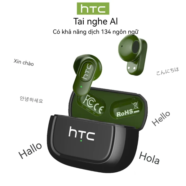 Hình ảnh sản phẩm Tai Nghe Bluetooth HTC NE51 Phiên Dịch AI 134 Ngôn Ngữ Chống Ồn HIFI ASMR Giá Rẻ