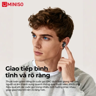 Tai Nghe Thể Thao MINISO MS105 AI Dịch 134 Ngôn Ngữ Bluetooth 6.0 HIFI HD Chống Ồn ENC 6