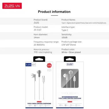 Tai nghe Type C Android E16T chống ồn đàm thoại tốt giá rẻ chỉ 99000đ 7 Tai nghe Type C Android E16T chống ồn đàm thoại tốt giá rẻ chỉ 99000đ 7