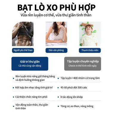 Tấm Bạt Lò Xo Trượt Nhún Tay Cầm Điều Chỉnh Giá Rẻ 709k - Keep Going Max Trampoline 3