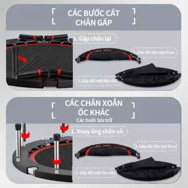Tấm Bạt Lò Xo Trượt Nhún Tay Cầm Điều Chỉnh Giá Rẻ 709k - Keep Going Max Trampoline 6
