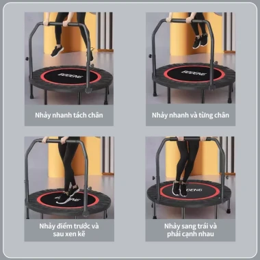 Tấm Bạt Lò Xo Trượt Nhún Tay Cầm Điều Chỉnh Giá Rẻ 709k - Keep Going Max Trampoline 8