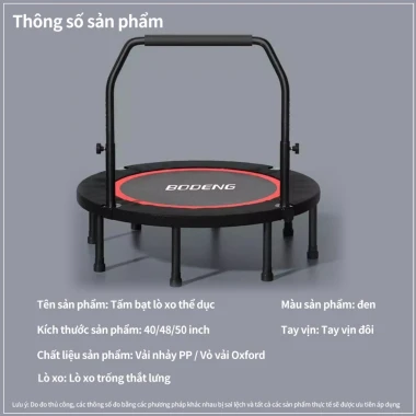 Tấm Bạt Lò Xo Trượt Nhún Tay Cầm Điều Chỉnh Giá Rẻ 709k - Keep Going Max Trampoline 9