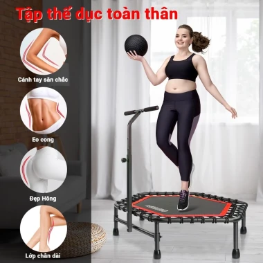 Tấm Bạt Lò Xo Trượt Nhún Tay Cầm Điều Chỉnh Giá Rẻ 709k - Keep Going Max Trampoline 10