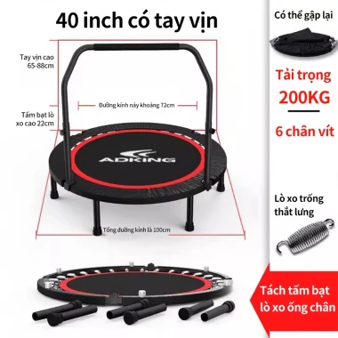 Tấm Bạt Lò Xo Trượt Nhún Tay Cầm Điều Chỉnh Giá Rẻ 709k - Keep Going Max Trampoline 12