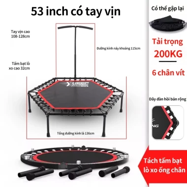 Tấm Bạt Lò Xo Trượt Nhún Tay Cầm Điều Chỉnh Giá Rẻ 709k - Keep Going Max Trampoline 15